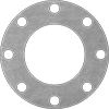 Oil-Resistant Aramid-Reinforced Buna-N Pipe Gaskets with Bolt Holes and Fasteners