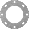 Oil-Resistant Aramid-Reinforced Buna-N Pipe Gaskets with Bolt Holes and Fasteners