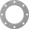 Oil-Resistant Aramid-Reinforced Buna-N Pipe Gaskets with Bolt Holes and Fasteners