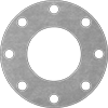 Oil-Resistant Aramid-Reinforced Buna-N Pipe Gaskets with Bolt Holes and Fasteners
