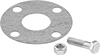 Oil-Resistant Aramid/Buna-N Pipe Gaskets with Bolt Holes and Fasteners