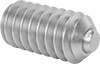 Tight-Clearance Self-Aligning Stainless Steel Swivel-Tip Set Screws