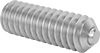 Tight-Clearance Self-Aligning Stainless Steel Swivel-Tip Set Screws