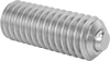 Tight-Clearance Self-Aligning Stainless Steel Swivel-Tip Set Screws