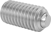 Tight-Clearance Self-Aligning Stainless Steel Swivel-Tip Set Screws