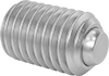 Tight-Clearance Self-Aligning Stainless Steel Swivel-Tip Set Screws