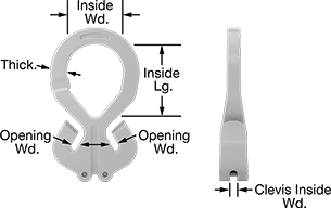 Image of Product. Front orientation. Contains Annotated, MultipleImages. Ring Links. Ring Links with Chain-Shortening Hooks—For Lifting, 2 Hooks.