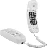Image of Product. Front orientation. Telephones. 1 Line—Wall/Desk Mount, With Keypad and Emergency Call Button.