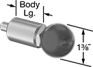 Image of Product. Front orientation. Contains Annotated. Spring Plungers. Ball-Grip Weld-On Retractable Spring Plungers.