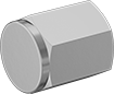 Image of Product. NPT Female. Front orientation. Pipe and Fittings. Precision High-Pressure Brass and Bronze Threaded Pipe Fittings, Caps, Threaded Fitting Connection, Female, Hex Body.