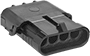 Image of Product. Pin Housing. Front orientation. Power Connectors. Build-Your-Own Weather Pack DC Connectors, Pin Housings.