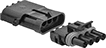Image of Product. Front orientation. Power Connectors. Weather Pack DC Connector Sets.
