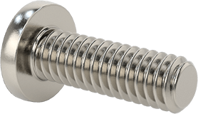 Image of Product. Back orientation. 316 Stainless Steel Pan Head Phillips Screw, Super-Corrosion-Resistant, 8-32 Thread Size, 1/2" Long.