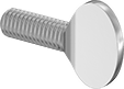 Image of Product. Front orientation. Thumb Screws. Stainless Steel Spade-Head Thumb Screws.