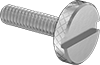 Slotted Stainless Steel Low-Profile Knurled-Head Thumb Screws