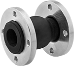 Image of Product. Expansion Joint. Front orientation. Pipe Expansion Joints. Pipe Expansion Joints with Flanged Ends.