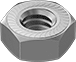 Image of Product. Front orientation. Locknuts. Serrated Locknuts.