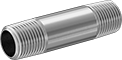 Image of Product. Male. Front orientation. Pipe and Fittings. Standard-Wall Brass and Bronze Threaded Pipe Nipples and Pipe for Drinking Water, Pipe—Threaded on Both Ends, Male, Threaded Fitting Connection.