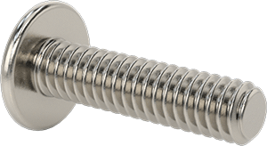 Image of Product. Back orientation. 18-8 Stainless Steel Truss Head Phillips Screw, 1/4"-20 Thread Size, 1" Long.