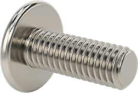 Image of Product. Back orientation. Extra-Wide Truss Head Phillips Screws, Passivated 18-8 Stainless Steel, 10-32 Thread, 1/2" Long.
