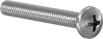 Image of Product. Front orientation. ZoomedIn view. 18-8 Stainless Steel Phillips Rounded Head Screw Assortment, 1200 Pieces.