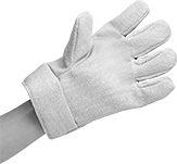 Image of ProductInUse. Fiberglass/Kevlar Fabric Gloves. Front orientation. Gloves. Extreme Heat-Protection Gloves, Fiberglass/Kevlar Fabric, Gloves.