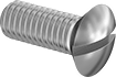 Image of Product. Front orientation. Oval Head Screws. Stainless Steel Slotted Oval Head Screws.