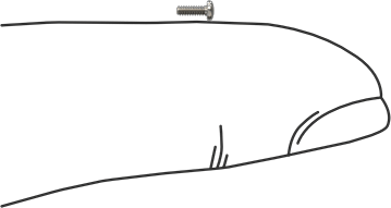 Image of Product. Side1 orientation. Contains SizingReference. 18-8 Stainless Steel Cheese Head Slotted Screw, M1 x 0.25 mm Thread Size, 3 mm Long.