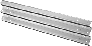 Image of Product. Front orientation. Guardrails. Highway-Style Guardrails, Rails, Three-Wave Rails.