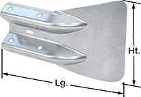 Image of Product. Front orientation. Guardrails. Highway-Style Guardrails, End Pieces, Flared.