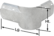 Image of Product. Front orientation. Guardrails. Highway-Style Guardrails, End Pieces, Corner.