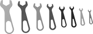 Image of Product. Side1 orientation. Open-End Wrenches. Open-End Wrench Sets for Army-Navy Fittings.
