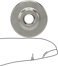 Image of Product. Side1 orientation. Contains SizingReference. 18-8 Stainless Steel Knurled-Head Thumb Nut, 5/16"-24 Thread Size.