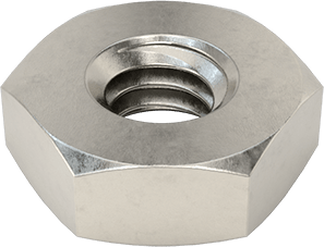 Image of Product. Bottom orientation. Corrosion-Resistant 18-8 Stainless Steel Hex Nuts, 12-24 Thread Size.