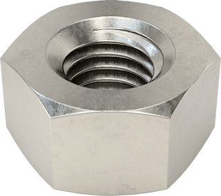 Image of Product. Bottom orientation. 18-8 Stainless Steel Heavy-Profile Hex Nut, 1/2"-13 Thread Size.