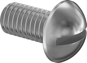 Image of Product. Front orientation. 316 Stainless Steel Decorative Round Head Slotted Screws, 10-32 Thread, 3/8" Long.