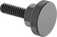 Image of Product. Front orientation. Thumb Screws. Steel Raised-Profile Knurled-Head Thumb Screws.