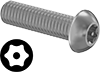 Metric Stainless Steel Tamper-Resistant Button Head Torx Screws