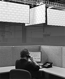 Image of ProductInUse. Front orientation. Acoustic Insulation. Easy-to-Hang Rigid Acoustic Insulation Sheets.