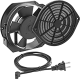 Image of Product. Plastic Guard and Filter. Front orientation. Plastic Guard. Equipment-Cooling Fan Kits, Oblong, Fan.
