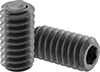 Tight-Clearance Self-Aligning Stainless Steel Swivel-Tip Set Screws