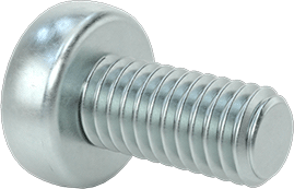 Image of Product. Back orientation. Steel Pan Head Phillips Screw, M3 x 0.5 mm Thread, 6 mm Long.