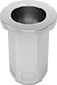 Image of Product. Bottom orientation. Rivet Nuts. Thick-Wall Highly Twist-Resistant Rivet Locknuts.