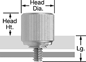 Image of Product. Front orientation. Contains Annotated. Captive Panel Screws. Press-Fit Captive Panel Screws.