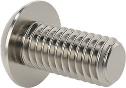 Image of Product. Back orientation. Button Head Hex Drive Screw, Passivated 18-8 Stainless Steel, M3 x 0.50 mm Thread, 6mm Long.