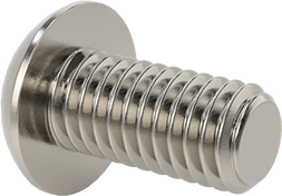 Image of Product. Back orientation. 18-8 Stainless Steel Button Head Hex-Drive Screw, M3 x 0.5 mm Thread Size, 6 mm Long.