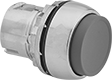 Image of Product. Front orientation. Push-Button Actuators. 22 mm Panel-Mount Build-Your-Own Metal Push-Button Switches, Round Projecting Push Button.