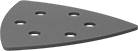 Image of Product. Bottom orientation. Sandpaper. Hook and Loop Vacuum Sanding Sheets for Detail Sanders, Triangle.
