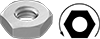 Left-Hand Threaded Brass Thin Hex Nuts