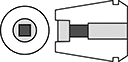 Image of Attribute. Front orientation. Contains MultipleImages. ER Tap Collets.